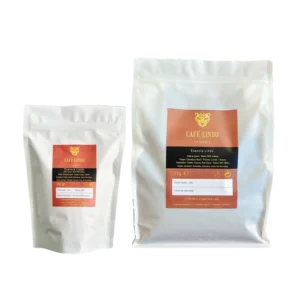 Café Esencia Lindo, blend de especialidad con variedades Castillo, Caturra y Red Catuai en formato de 250gr y 1kg.