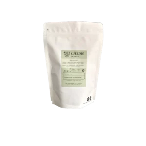 Bolsa de café Serenidad 250 g de Café Lindo, descafeinado de especialidad colombiano con perfil mandarina, manzana verde y caramelo